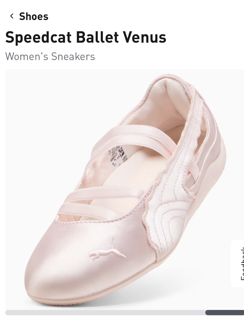 PUMA Speedcat Ballet Venus Women's Sneakers - Blush Pink